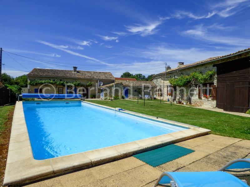 Maison en pierres + Gite, piscine et dépendances
