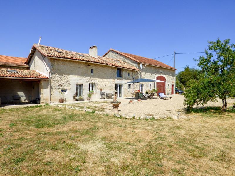Detached character stone house, large barn, land + views