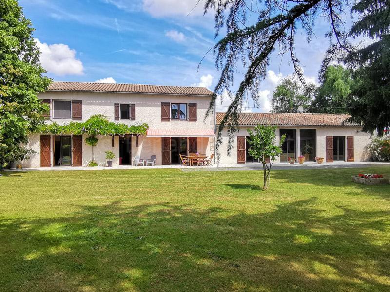 Attractive detached stone house with outbuildings and large garden