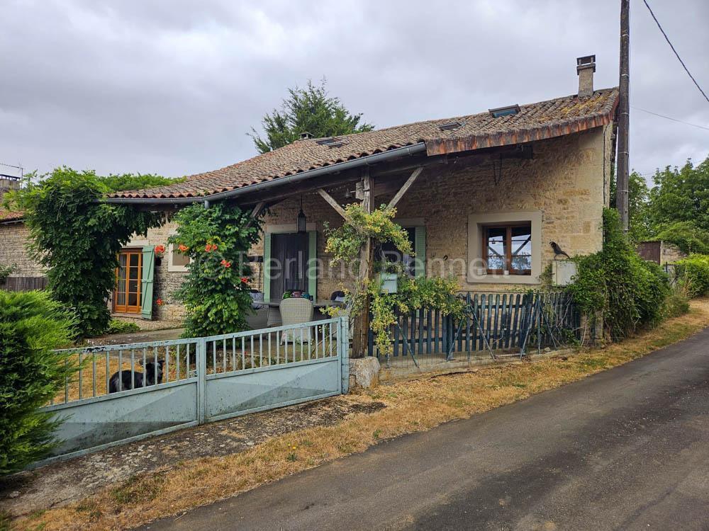Well renovated stone house with garage and open rear views